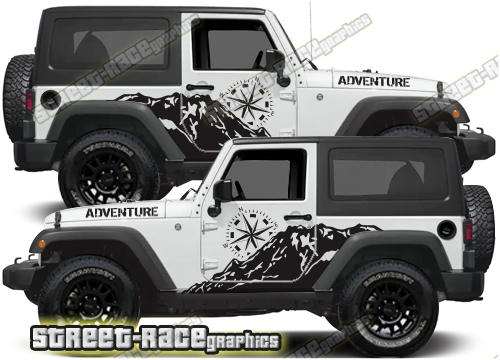 Jeep Wrangler large sides 023 :: 2 door SWB - Street Race Graphics