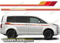 Mitsubishi Delica racing stripes 028 - Retro Camper - Street Race Graphics