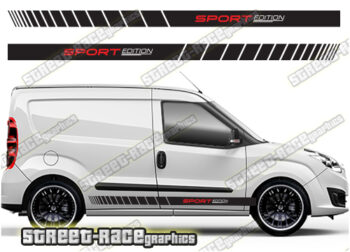 Fiat Doblo side racing stripes