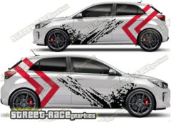 Kia Rio large graphics 004 - Mud splatter - Street Race Graphics