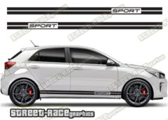 Kia Rio racing stripes 006 - Street Race Graphics