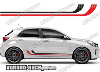 Kia Rio racing stripes