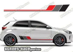 Kia Rio racing stripes 030 - Street Race Graphics