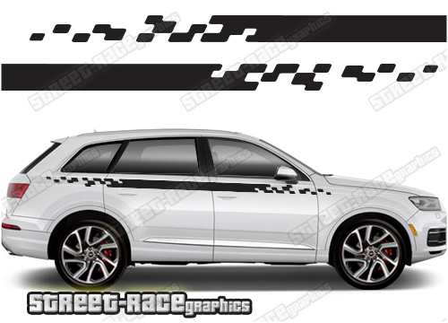 Audi Q7 043 racing stripes - Street Race Graphics