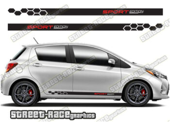 Toyota Yaris racing stripes