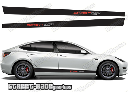 Tesla Model 3 racing stripes 032