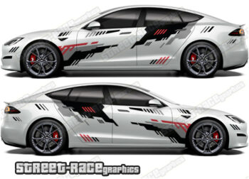 Tesla Model S graphics (large rally style)