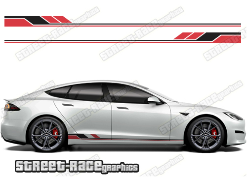 Tesla Model S racing stripes 028