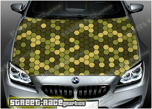 1402 - Bonnet wrap - Honeycomb - Street Race Graphics