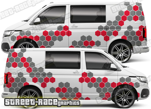 Volkswagen VW Transporter Honeycomb side graphics