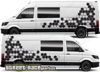 VW Crafter MK2 camper van graphics 176 - Honeycomb