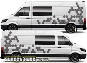 VW Crafter MK2 camper van graphics 177 - Honeycomb