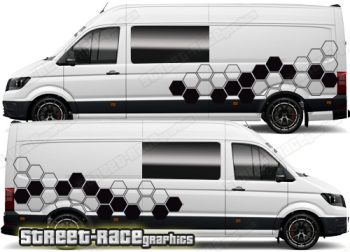 VW Crafter MK2 camper van graphics 179 - Honeycomb