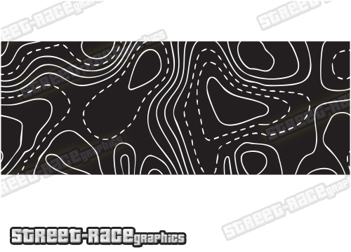 Ducato - Relay - Boxer camper van graphics 215 - Topographic map contours - Image 2