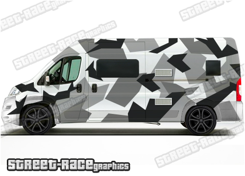 Ducato - Relay - Boxer camper van graphics 225 - DISRUPTION CAMOUFLAGE