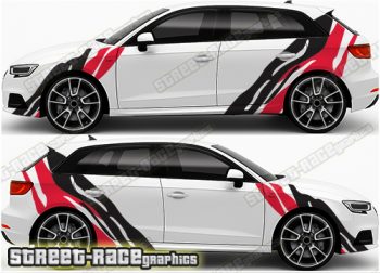 Audi A3 rally graphics 009 - Tiger stripes