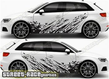 Audi A3 rally graphics 010 - Mud splatter