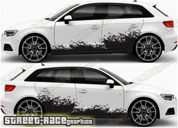 Audi A3 rally graphics 015 - Mud splatter