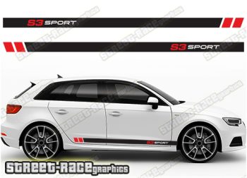 Audi A3 racing stripes 006 - S3 sport