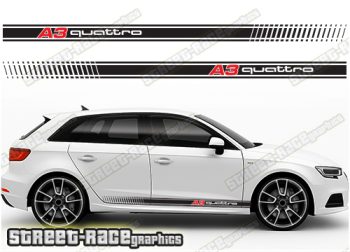 Audi A3 racing stripes 007 - quattro