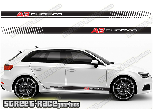 Audi A3 racing stripes 007 - quattro