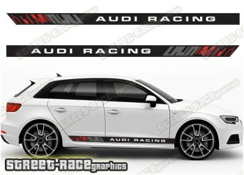 Audi A3 printed racing stripes 001