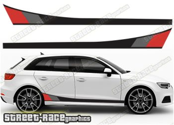 Audi A3 printed racing stripes 003