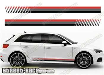 Audi A3 printed racing stripes 004