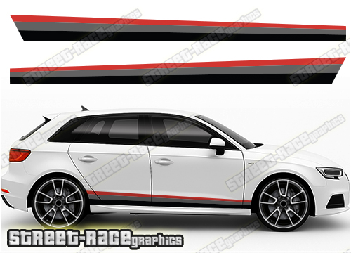 Audi A3 printed racing stripes 006