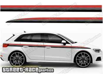 Audi A3 printed racing stripes 008