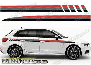 Audi A3 printed racing stripes 009