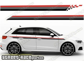 Audi A3 printed racing stripes 010