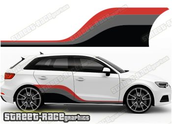 Audi A3 printed racing stripes 012