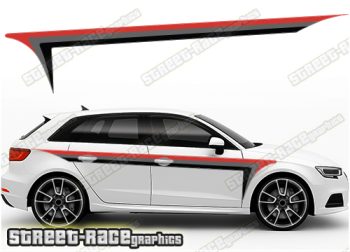 Audi A3 printed racing stripes 014