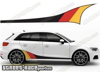 Audi A3 printed racing stripes 021 - German Flag