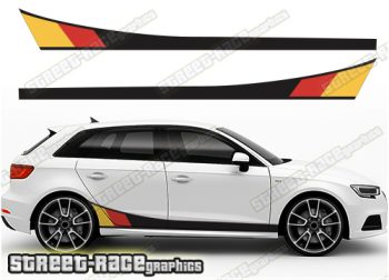 Audi A3 printed racing stripes 022 - German Flag