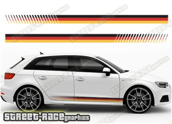 Audi A3 printed racing stripes 023 - German Flag