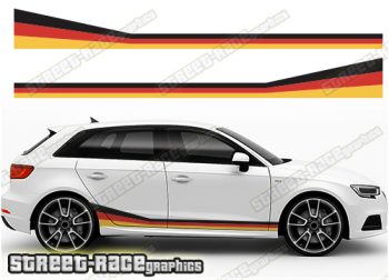 Audi A3 printed racing stripes 024 - German Flag