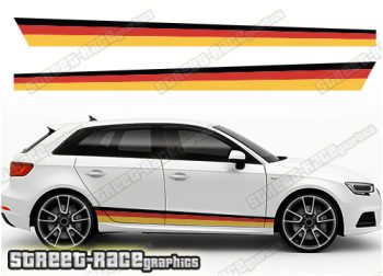 Audi A3 printed racing stripes 025 - German Flag
