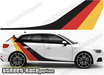 Audi A3 printed racing stripes 027