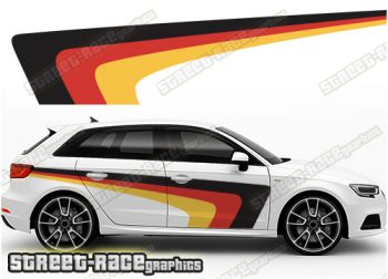 Audi A3 printed racing stripes 028