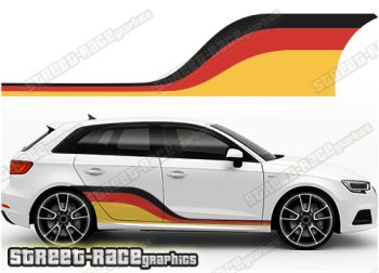 Audi A3 printed racing stripes 029 - German Flag