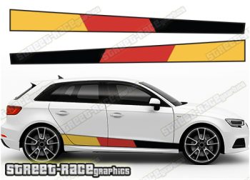 Audi A3 printed racing stripes 030 - German Flag