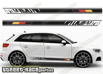 Audi A3 printed racing stripes 031 - German Flag