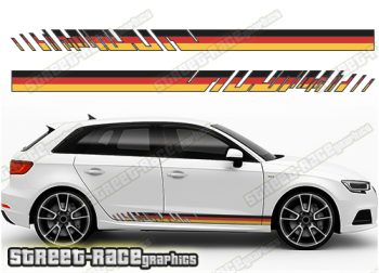 Audi A3 printed racing stripes 033 - German Flag