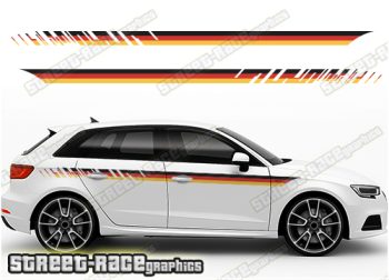 Audi A3 printed racing stripes 035 - German Flag