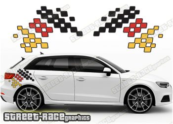 Audi A3 printed decals 036 - German Flag