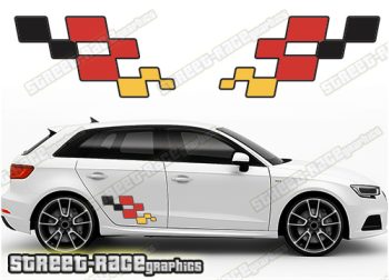 Audi A3 printed decals 037 - German Flag