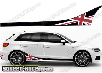 Audi A3 printed racing stripes 038 - Union Jack