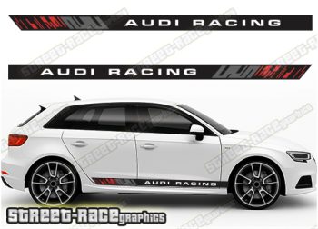 Audi A3 printed racing stripes 040